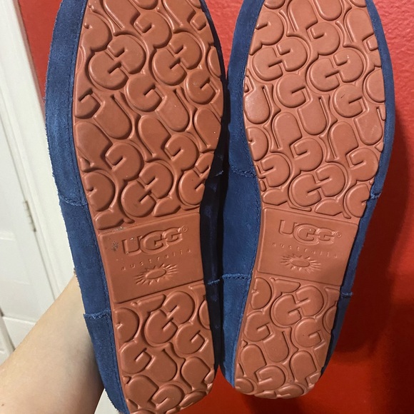 UGG Navy Blue Suede Chester Capra Moccasin Slip On Loafers MENS SZ 12 - Picture 13 of 14